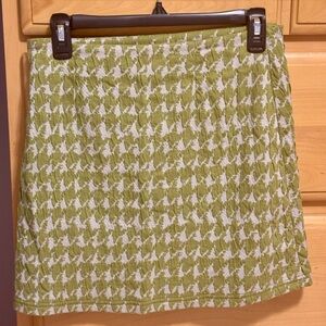 Urban Outfitters Lime and White Mini Skirt